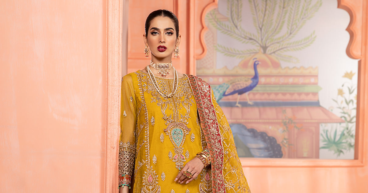 3 Piece Embroidered Organza Suit | SF-EA24-28