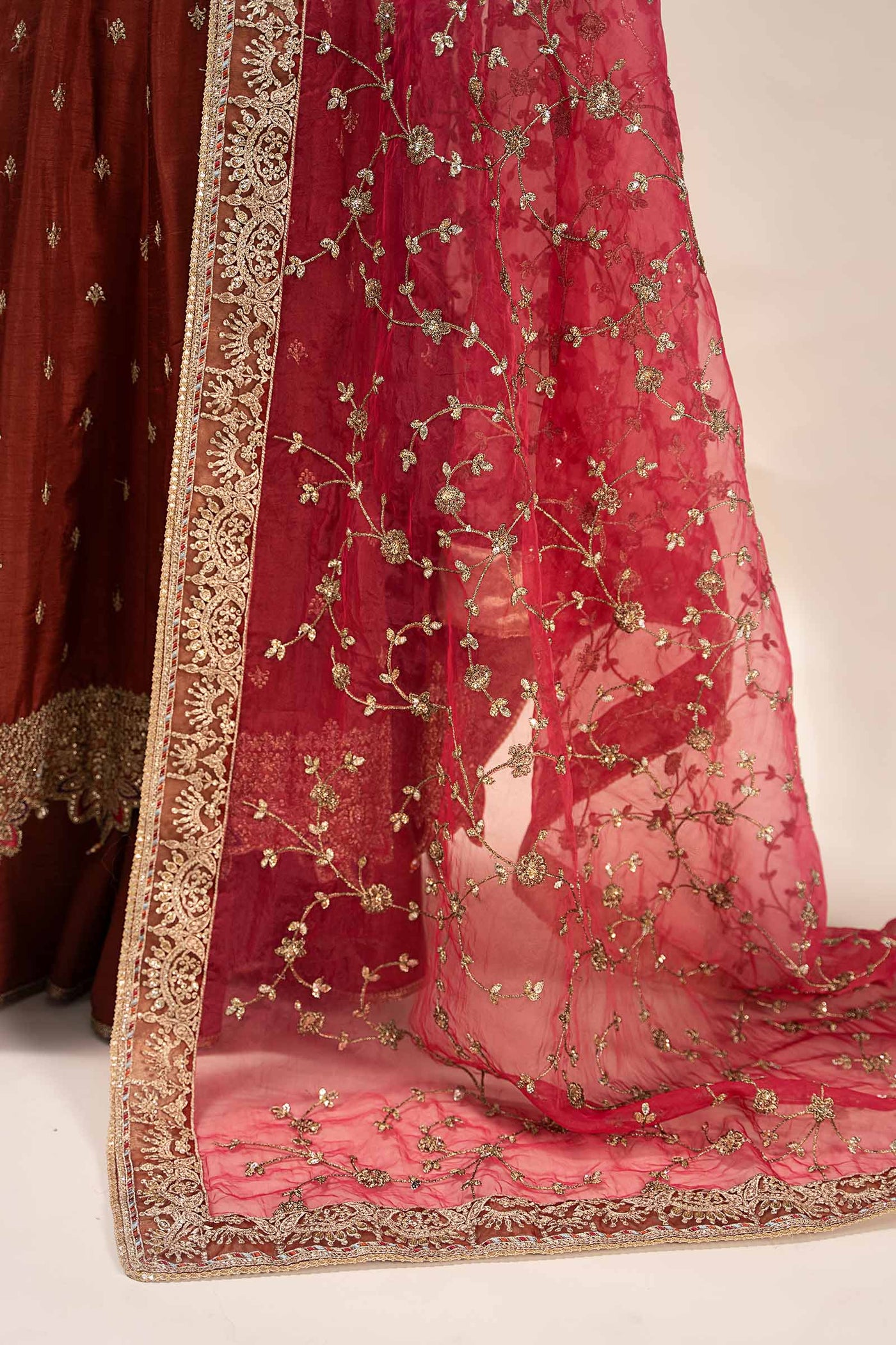 3 Piece Embroidered Raw Silk Suit | SF-EF25-02