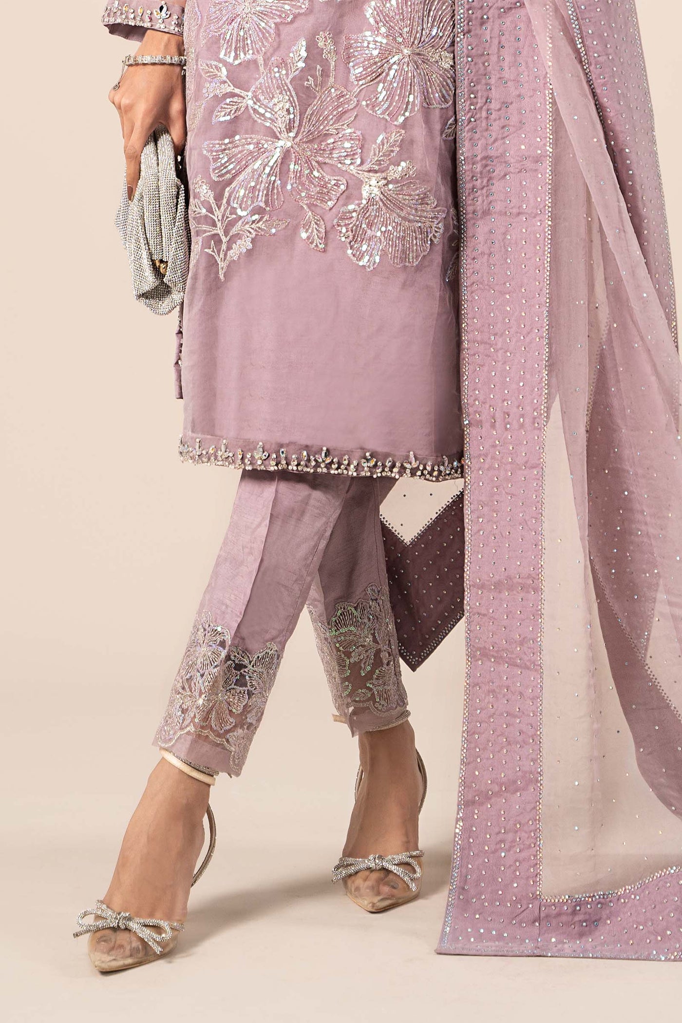 3 Piece Embroidered Organza Suit | SF-EF25-15