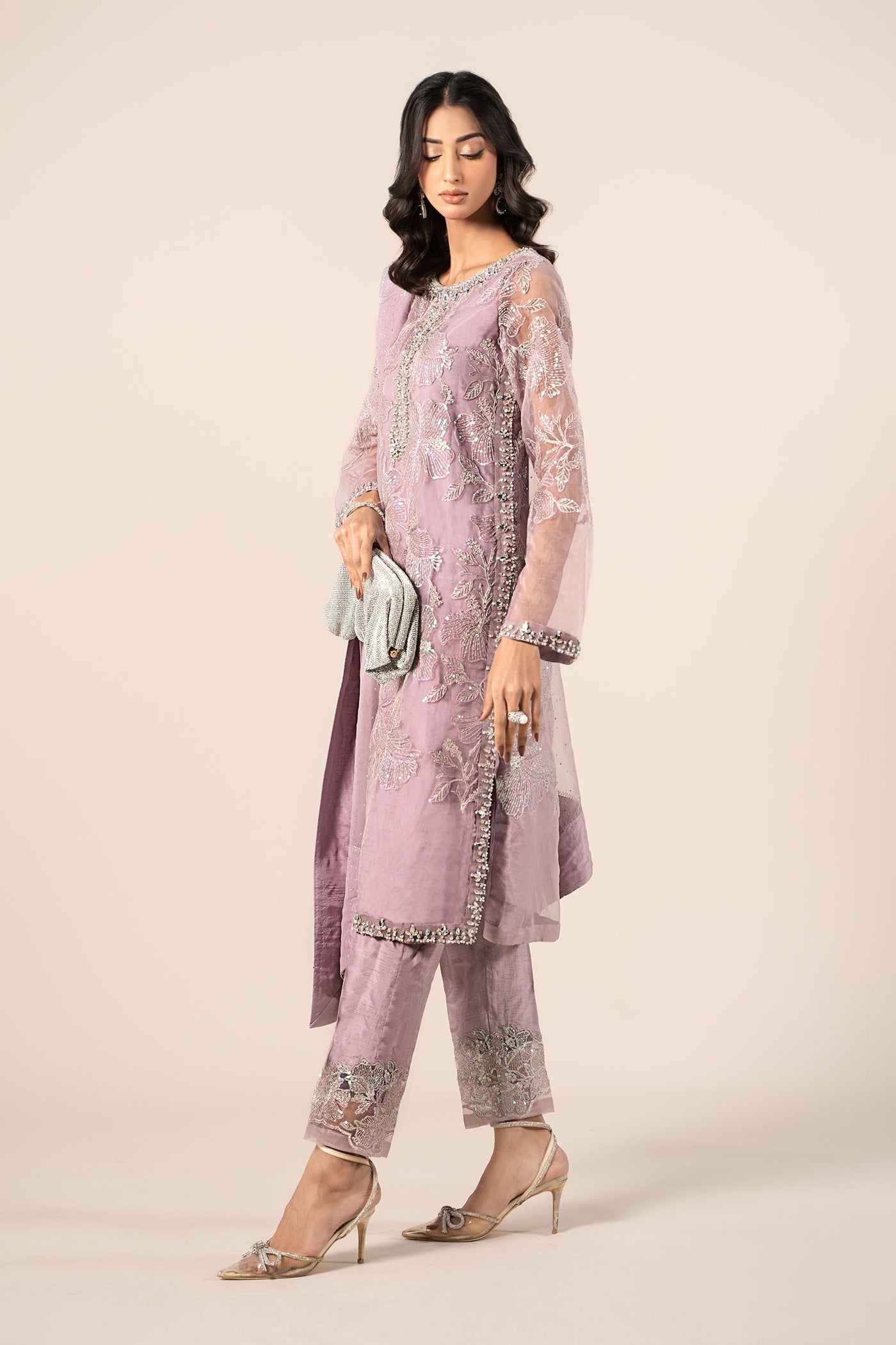 3 Piece Embroidered Organza Suit | SF-EF25-15