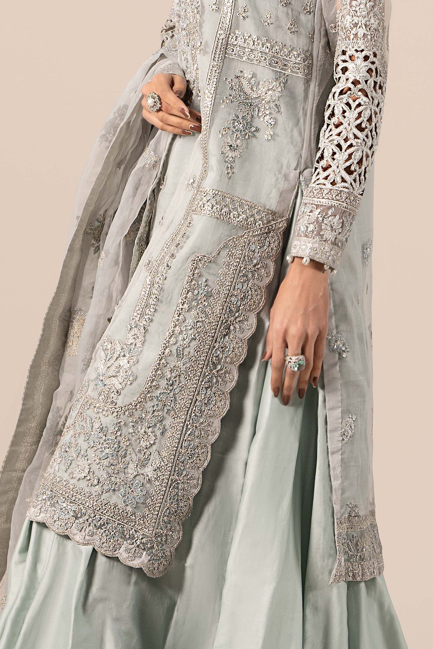 3 Piece Embroidered Organza Suit | SF-EF25-24