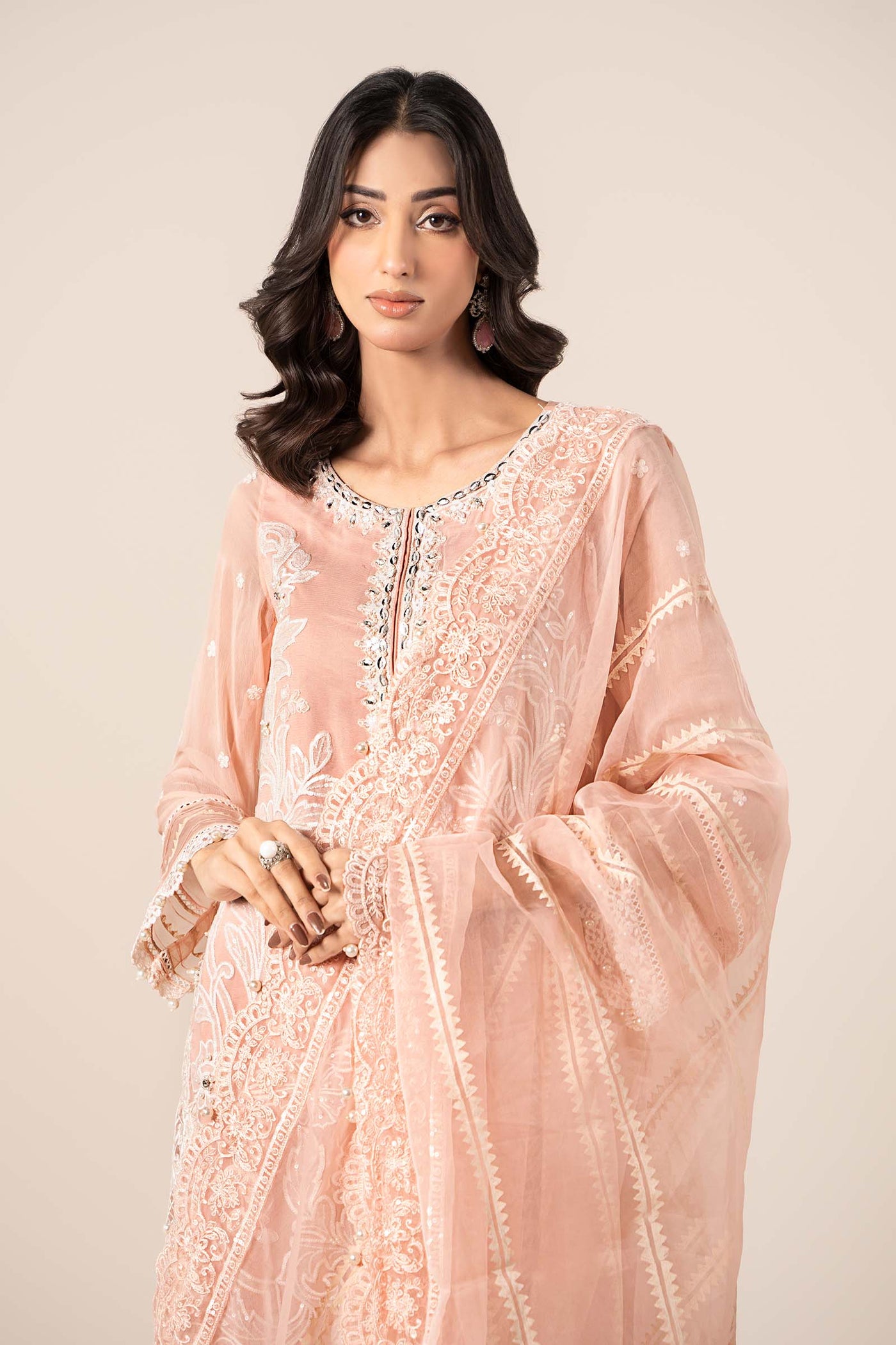 3 Piece Embroidered Chiffon Suit | SF-EF25-34