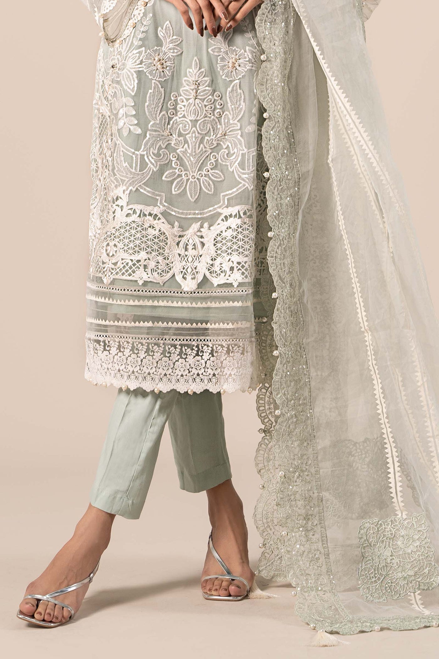 3 Piece Embroidered Chiffon Suit | SF-EF25-34