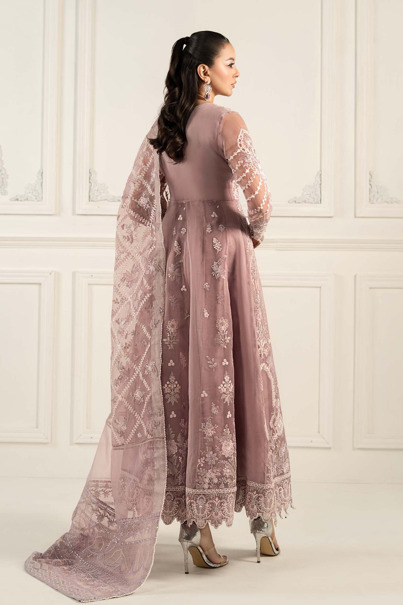 3 Piece Embroidered Organza Suit | SF-EF25-44