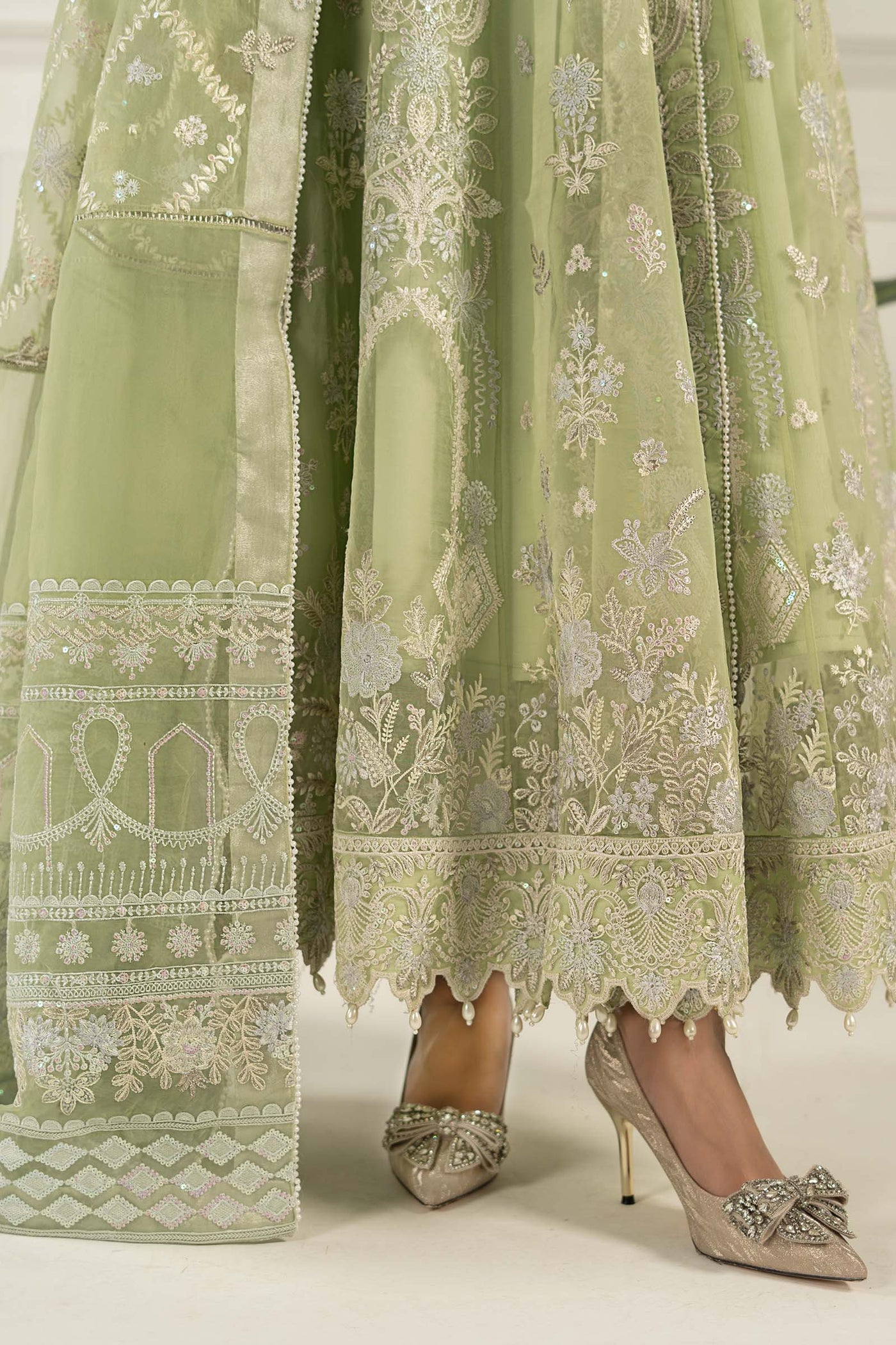 3 Piece Embroidered Organza Suit | SF-EF25-44