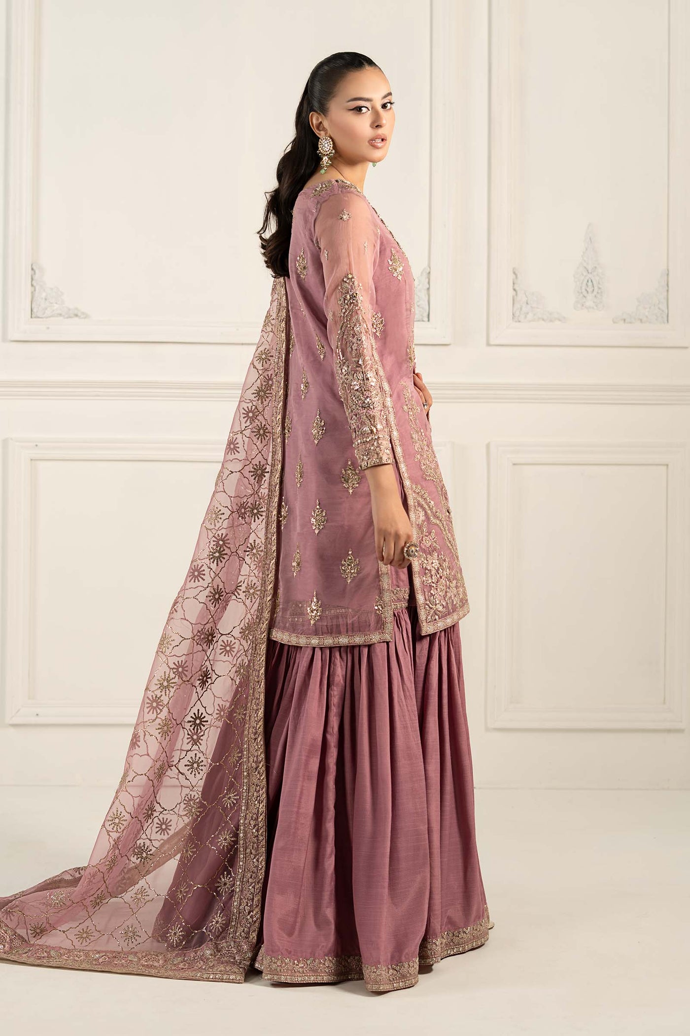 3 Piece Embroidered Organza Suit | SF-EF25-53