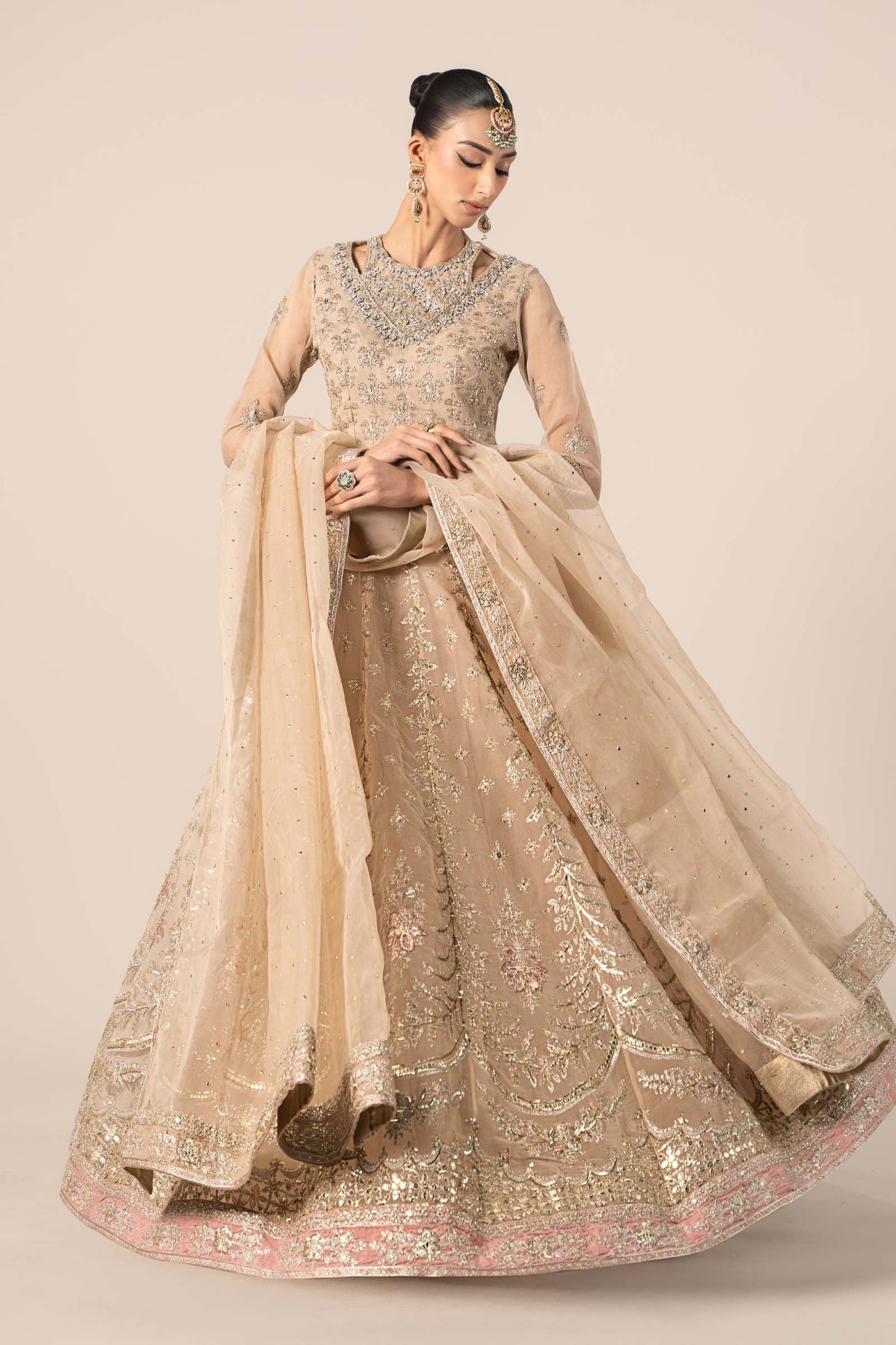 3 Piece Embroidered Organza Suit | SF-EF25-55