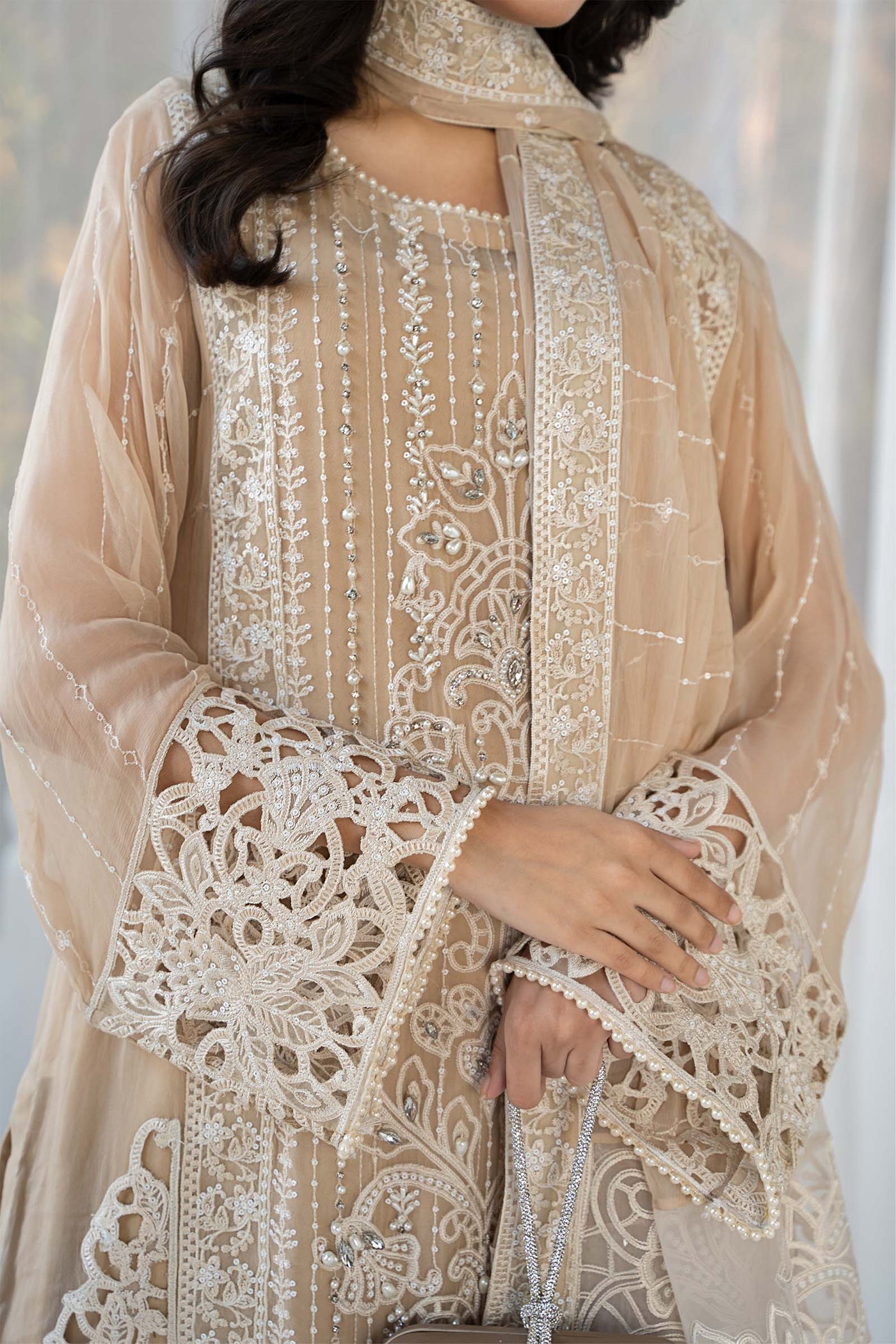 3 Piece Embroidered Chiffon Suit | SF-EF24-67