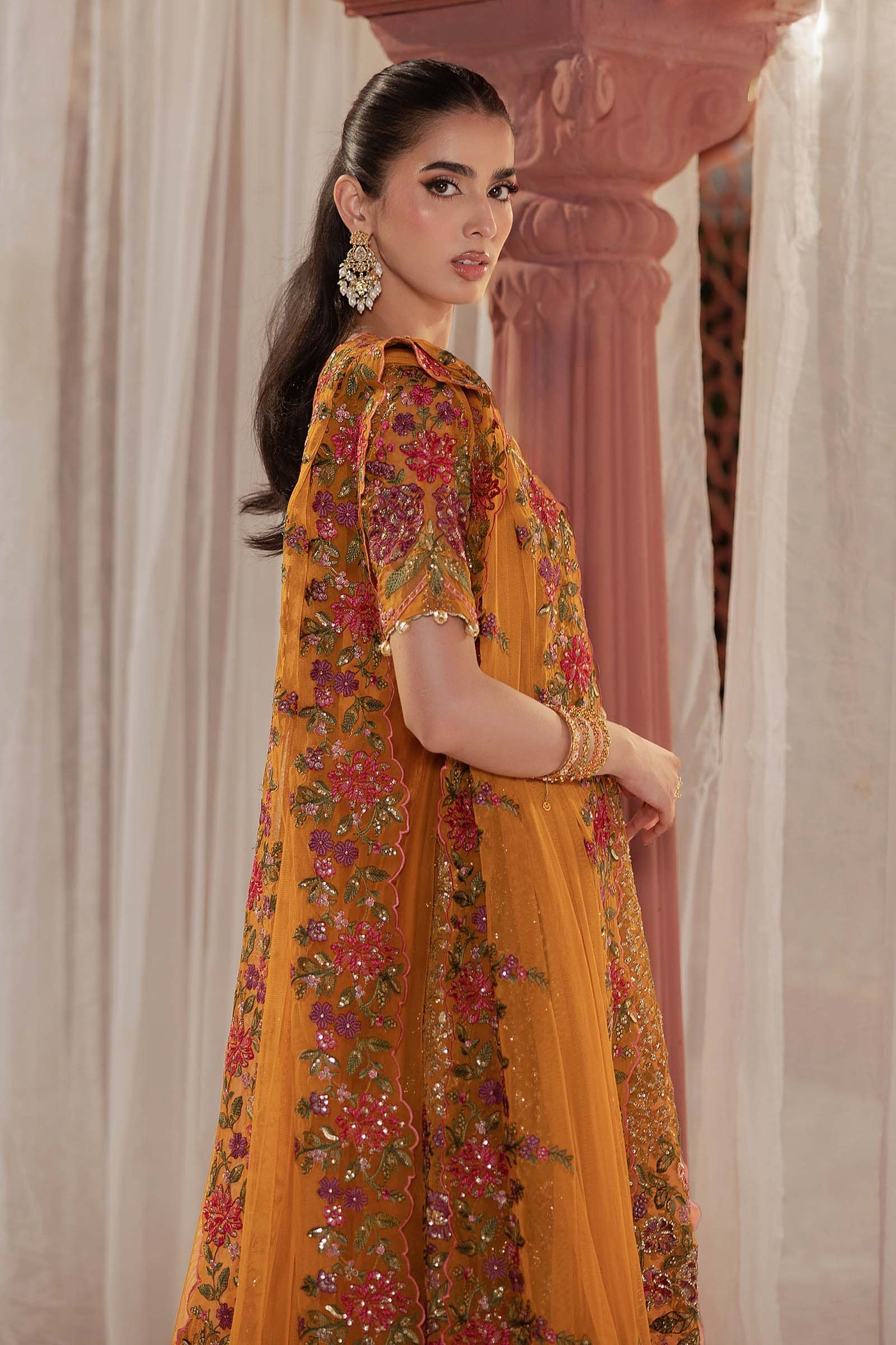 3 Piece Embroidered Organza Suit | SF-EF25-42