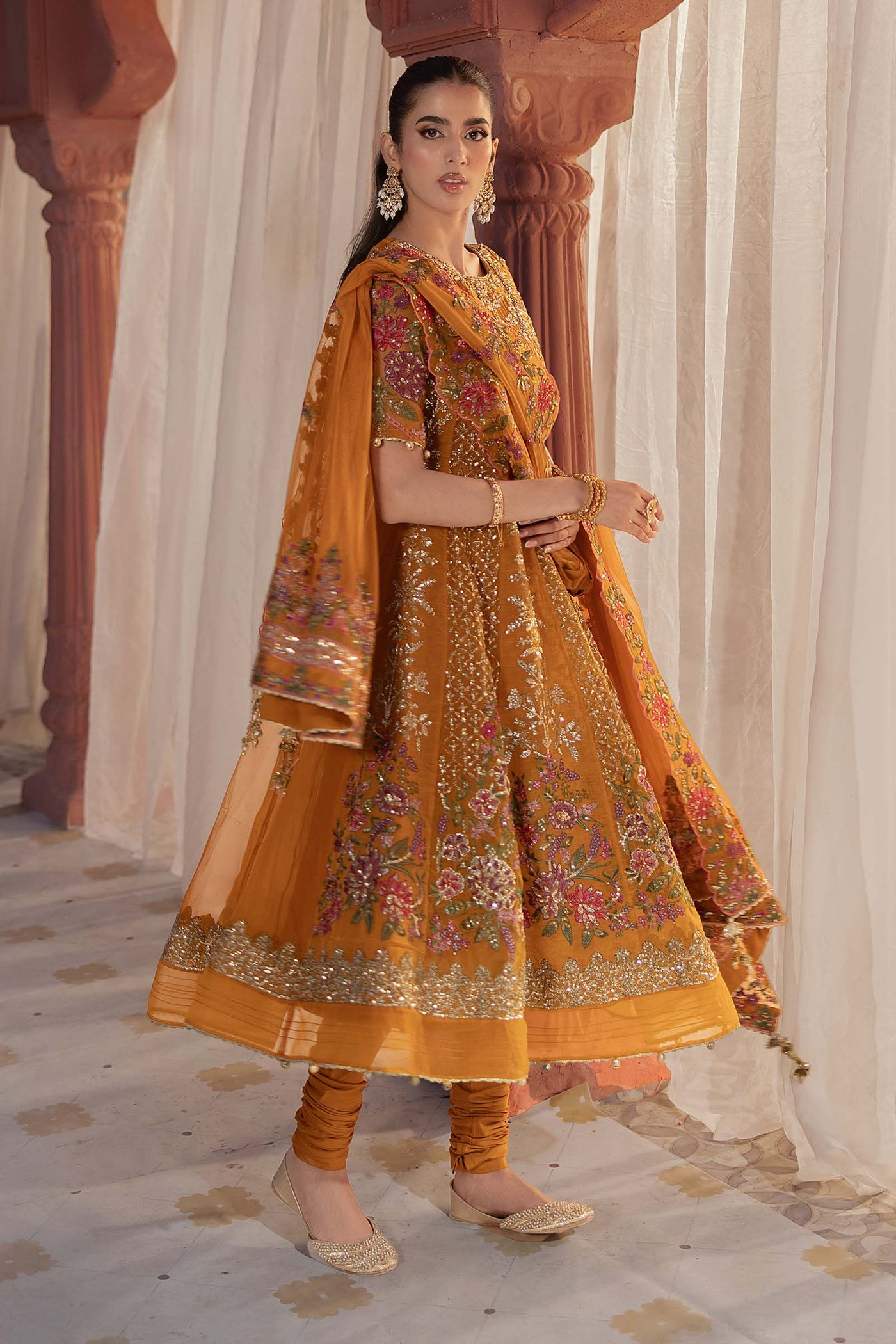 3 Piece Embroidered Organza Suit | SF-EF25-42