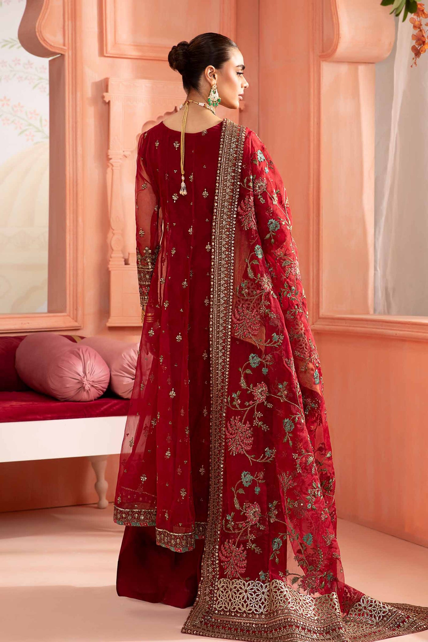 3 Piece Embroidered Organza Suit | SF-PF24-02