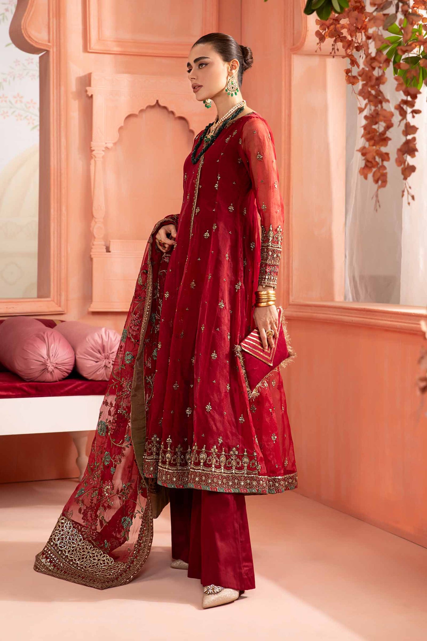 3 Piece Embroidered Organza Suit | SF-PF24-02