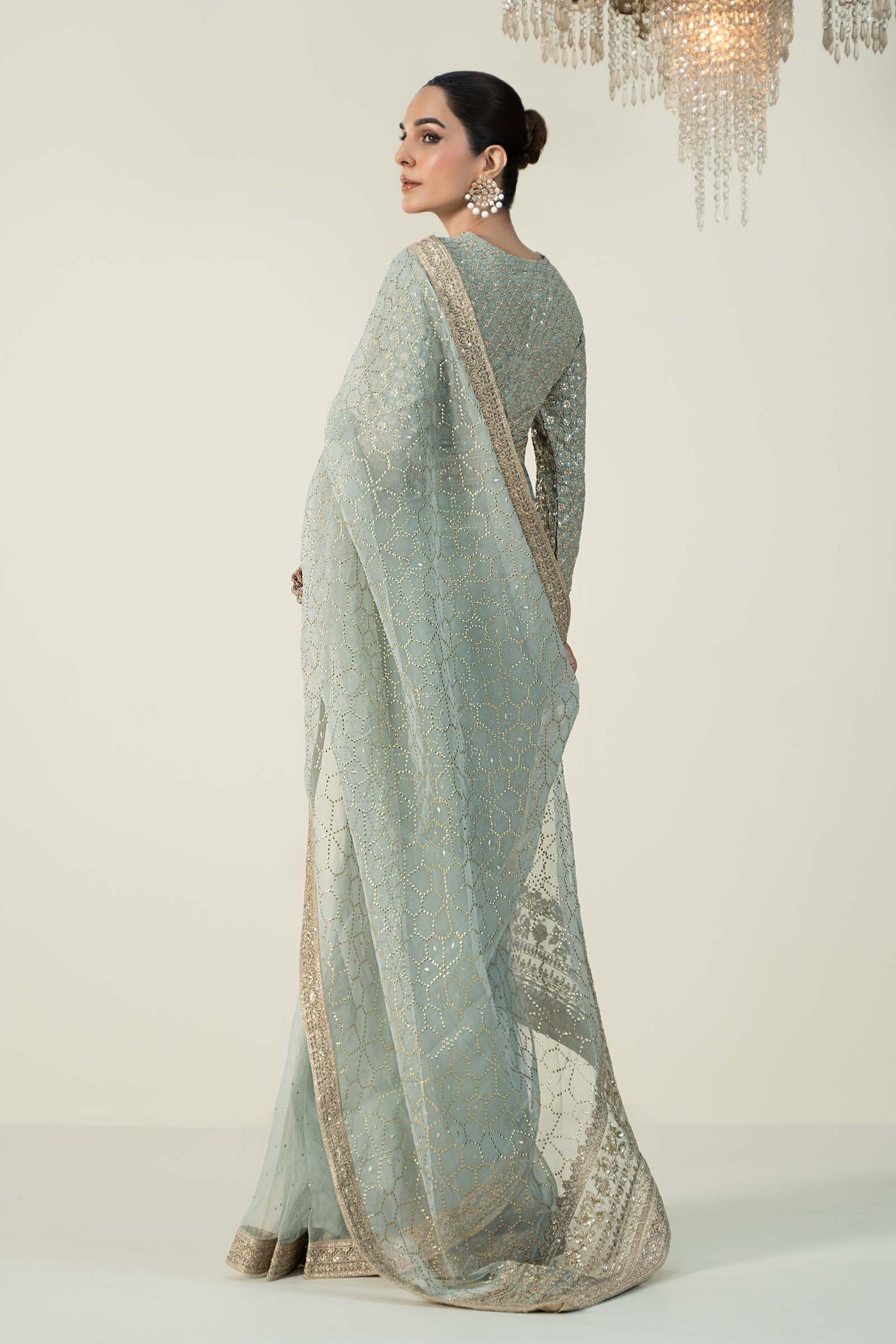 Embroidered Raw Silk Saree | SF-W24-15