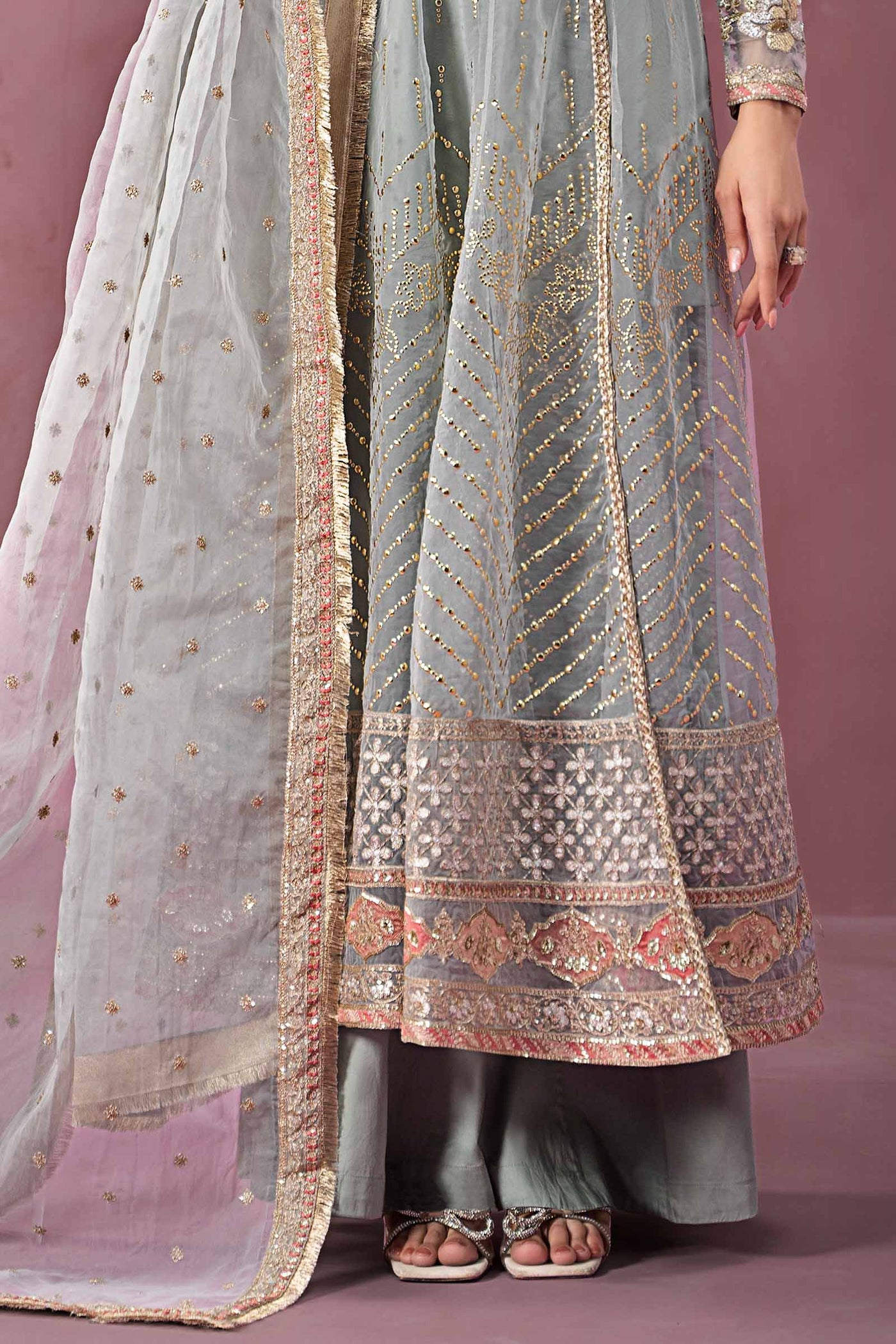 3 Piece Embroidered Organza Suit | SF-W24-19