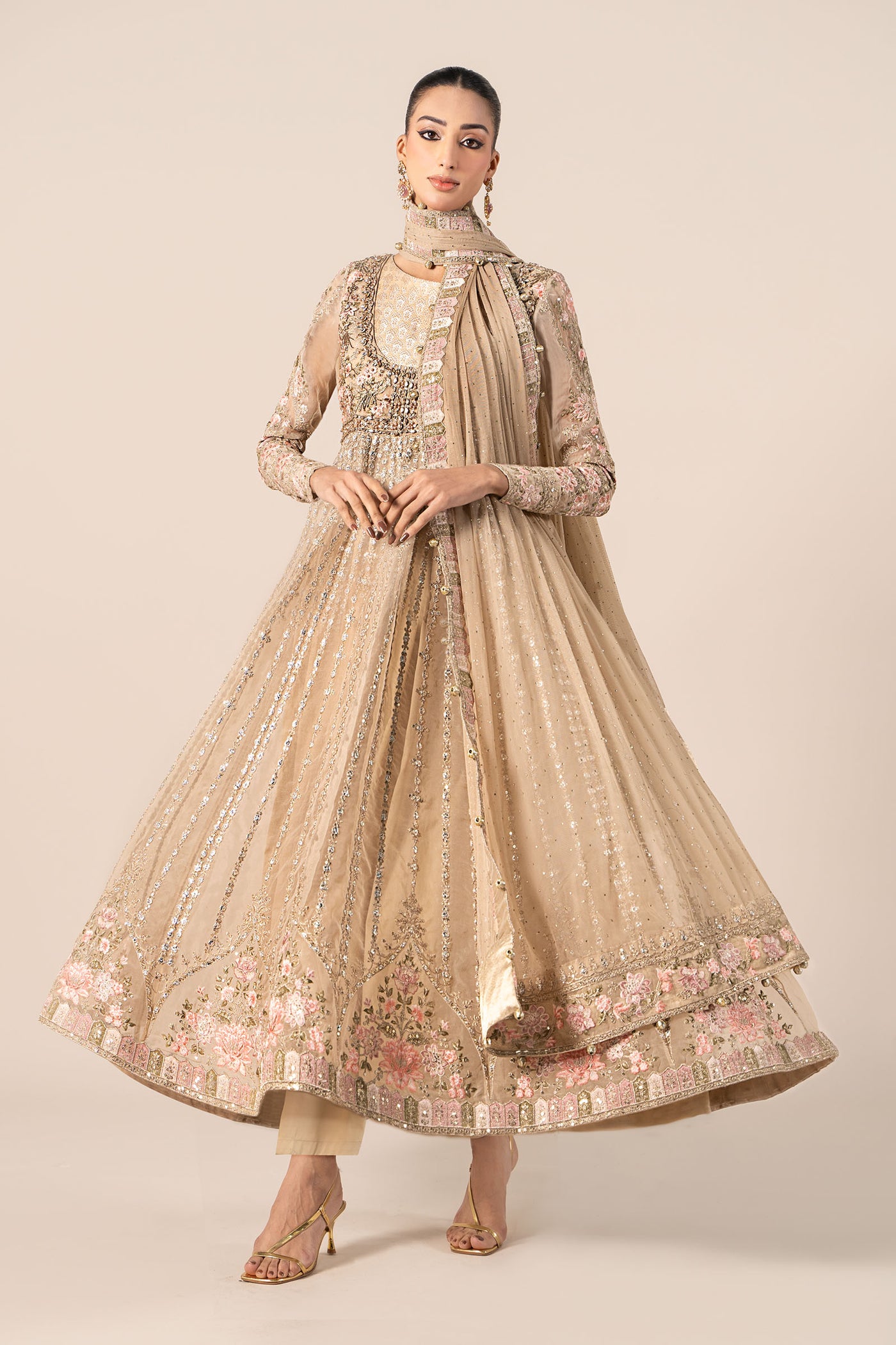 3 Piece Embroidered Organza Suit | SF-EF25-43