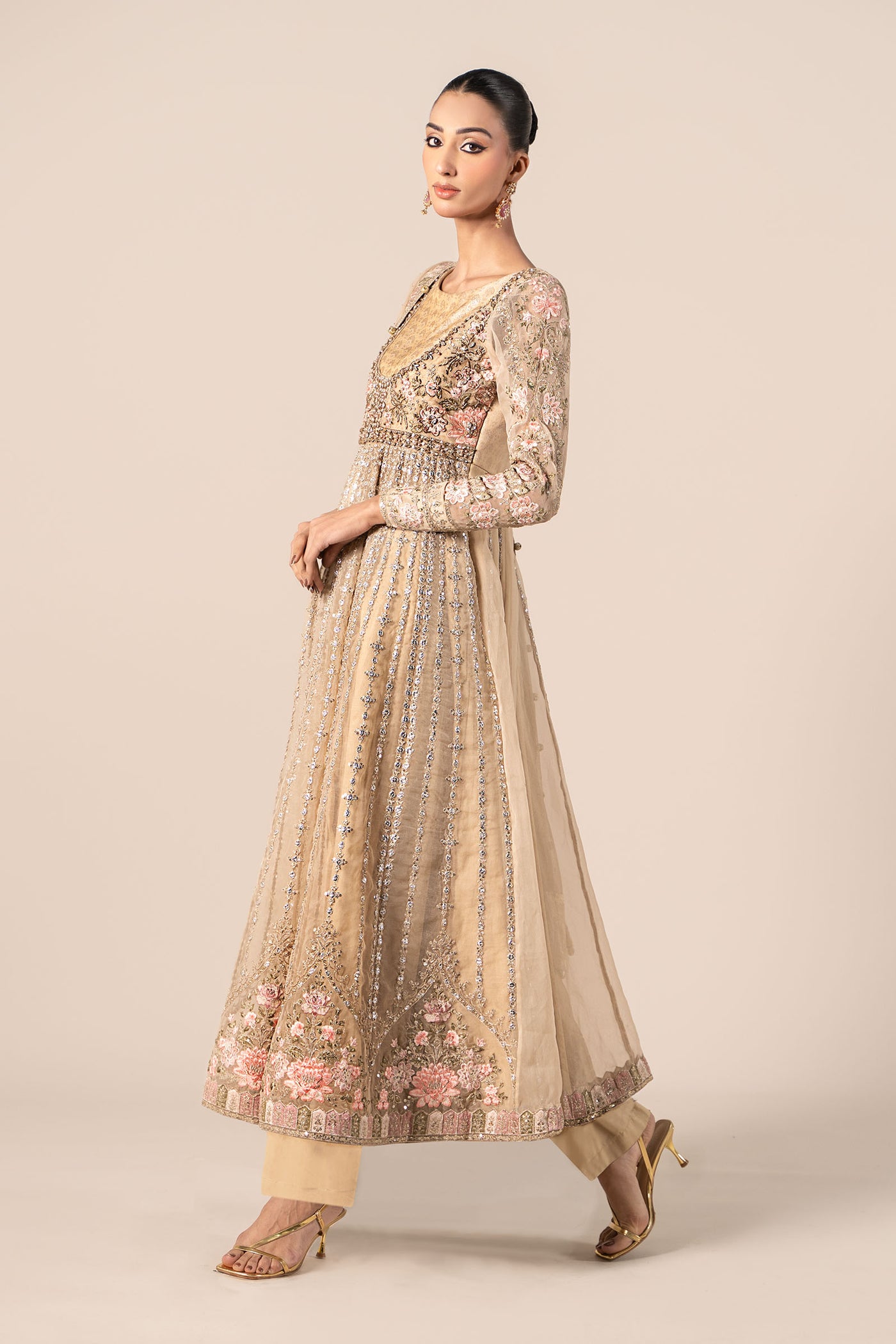 3 Piece Embroidered Organza Suit | SF-EF25-43