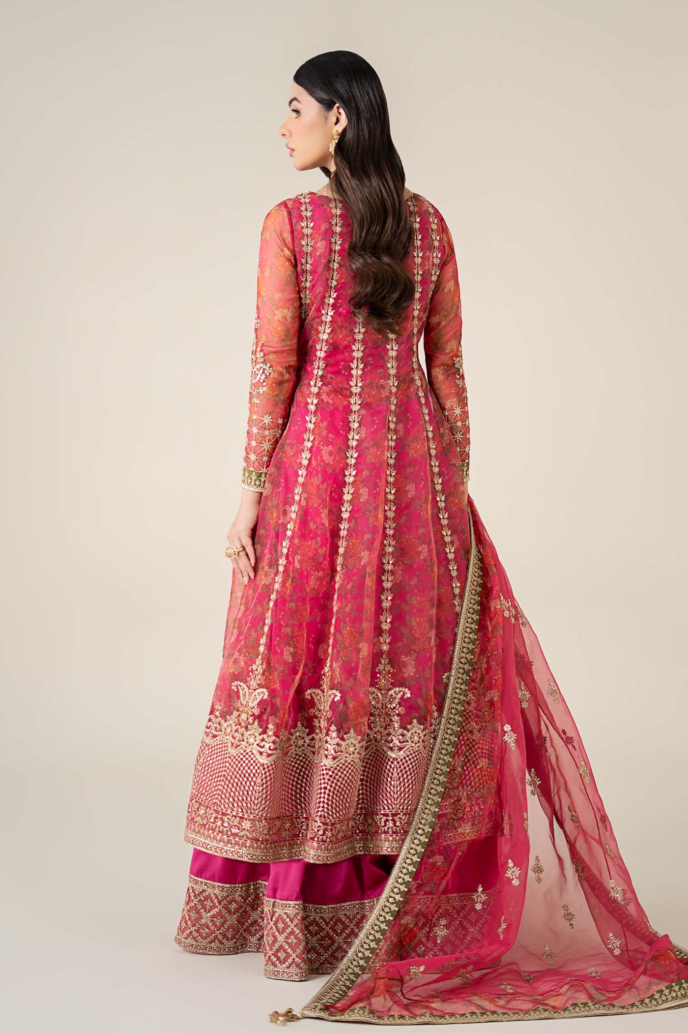 3 Piece Embroidered Organza Suit | SF-EF25-03