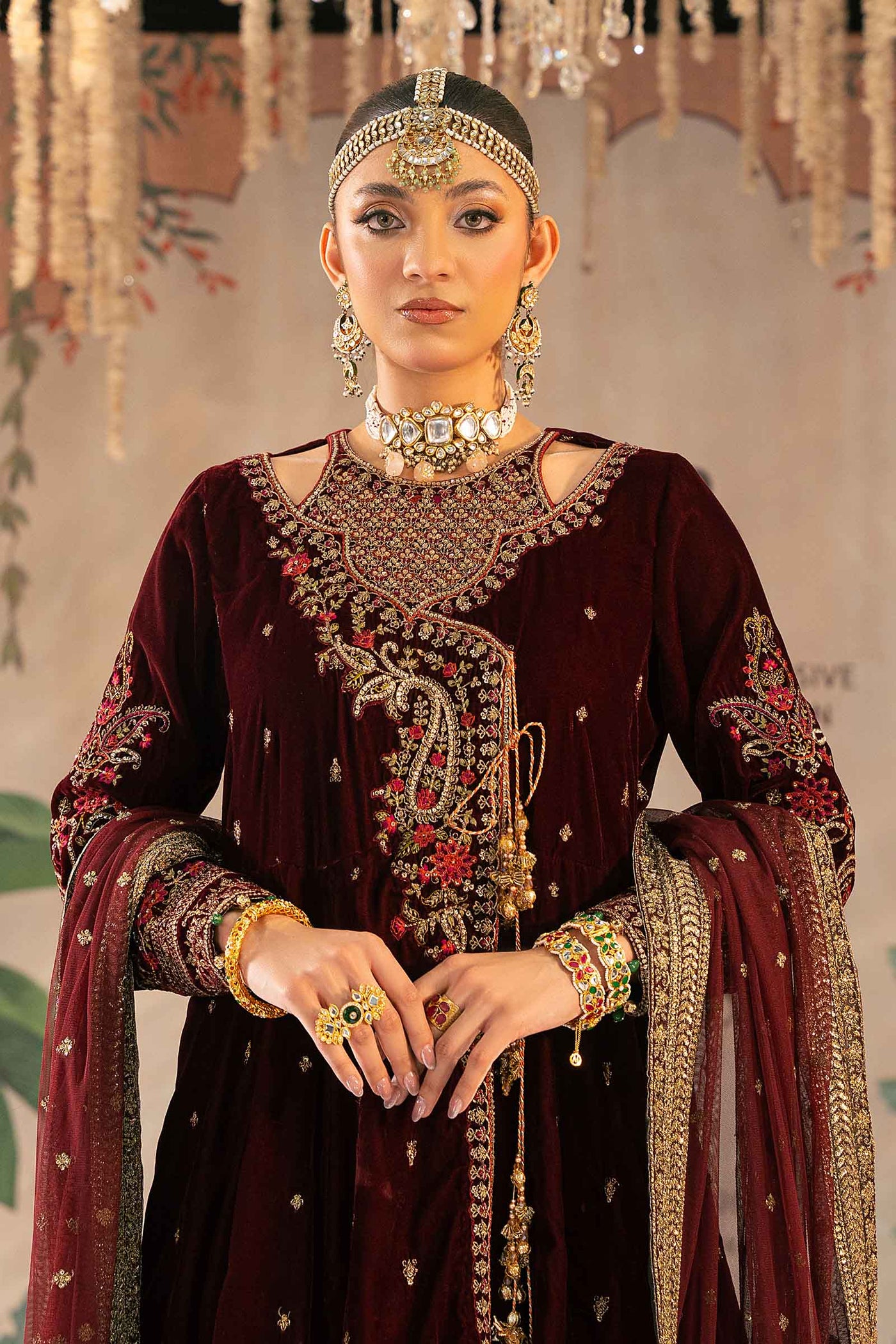 3 Piece Embroidered Velvet Suit | SF-W24-02