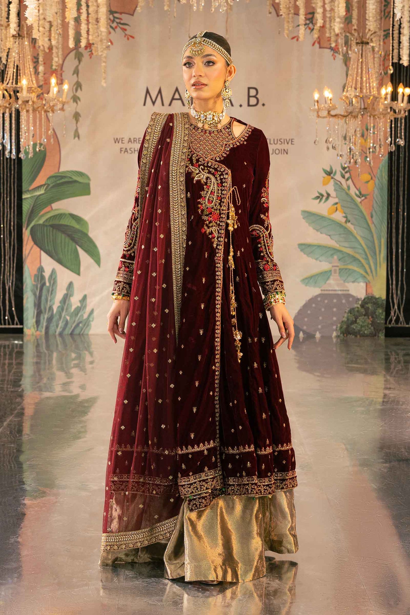 3 Piece Embroidered Velvet Suit | SF-W24-02