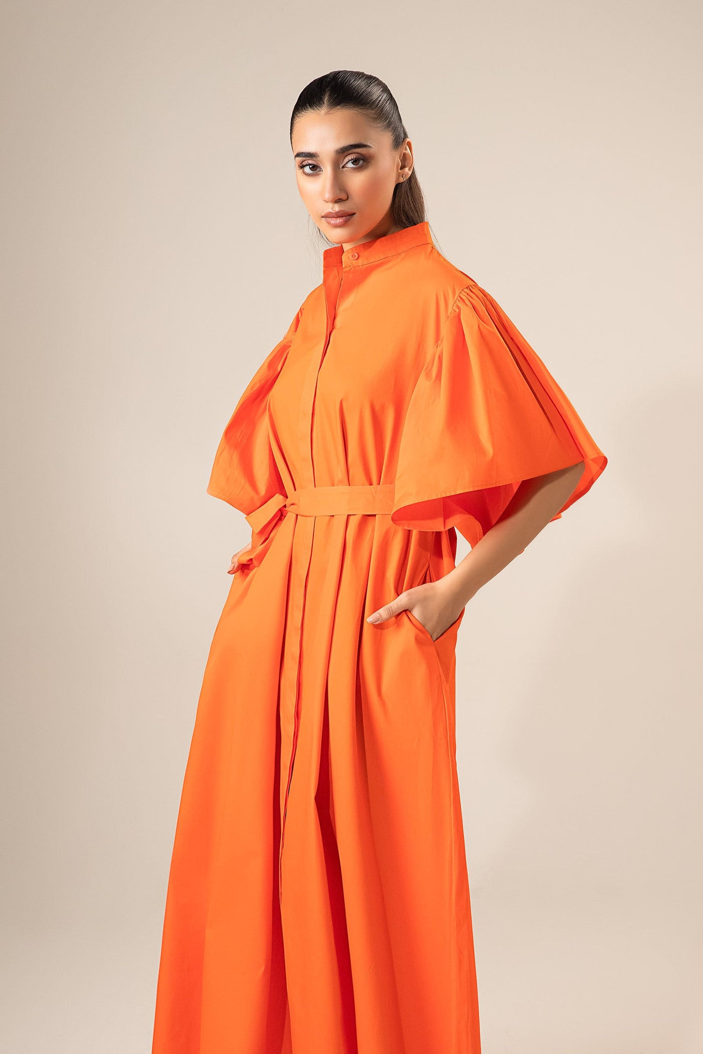 Flutter Sleeve Dress | WEST-S25-13A