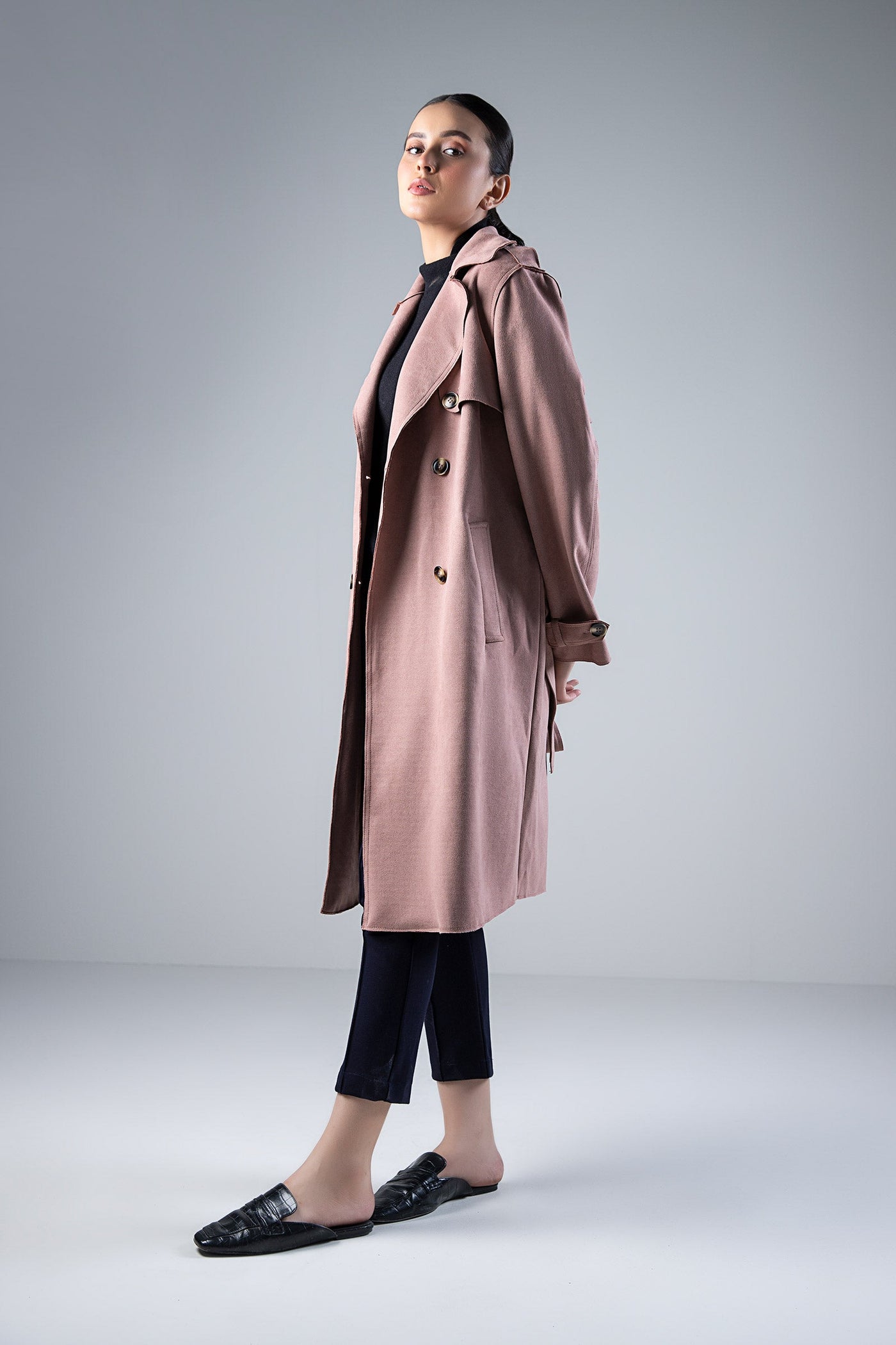 Suede Trench Coat | WEST-W24-28A