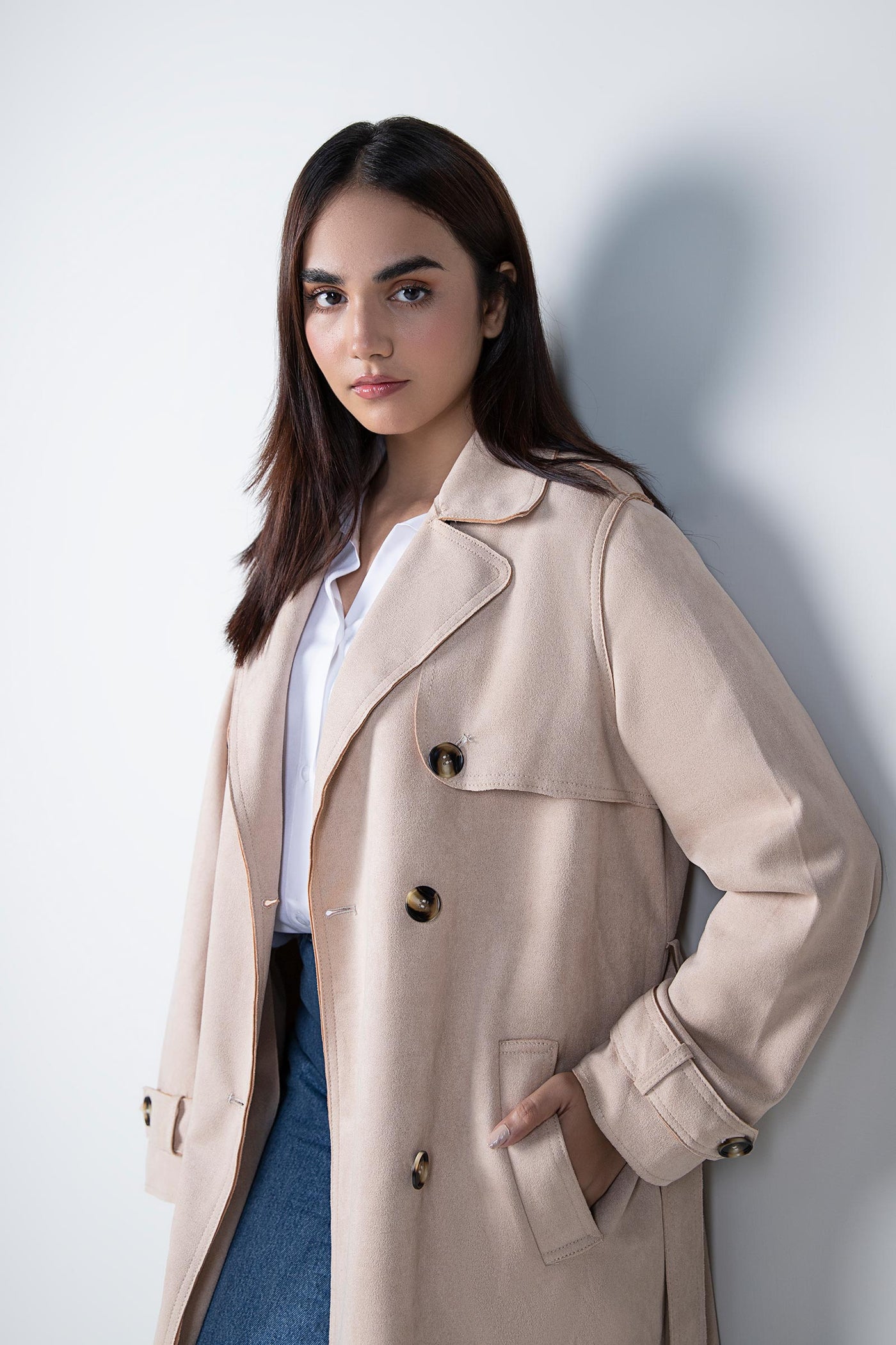 Suede Trench Coat | WEST-W24-28B