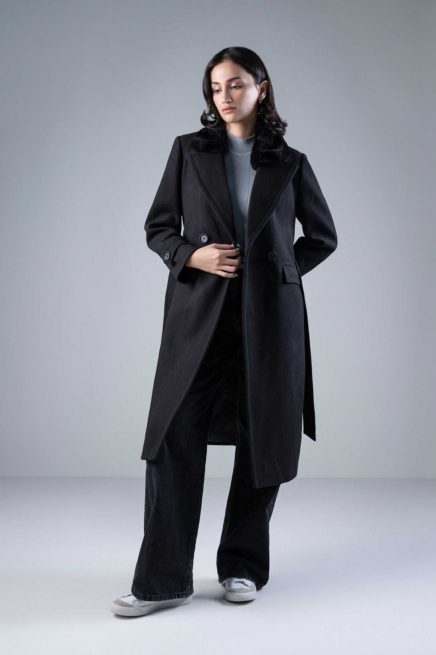 Fur Collar Coat | WEST-W24-38A