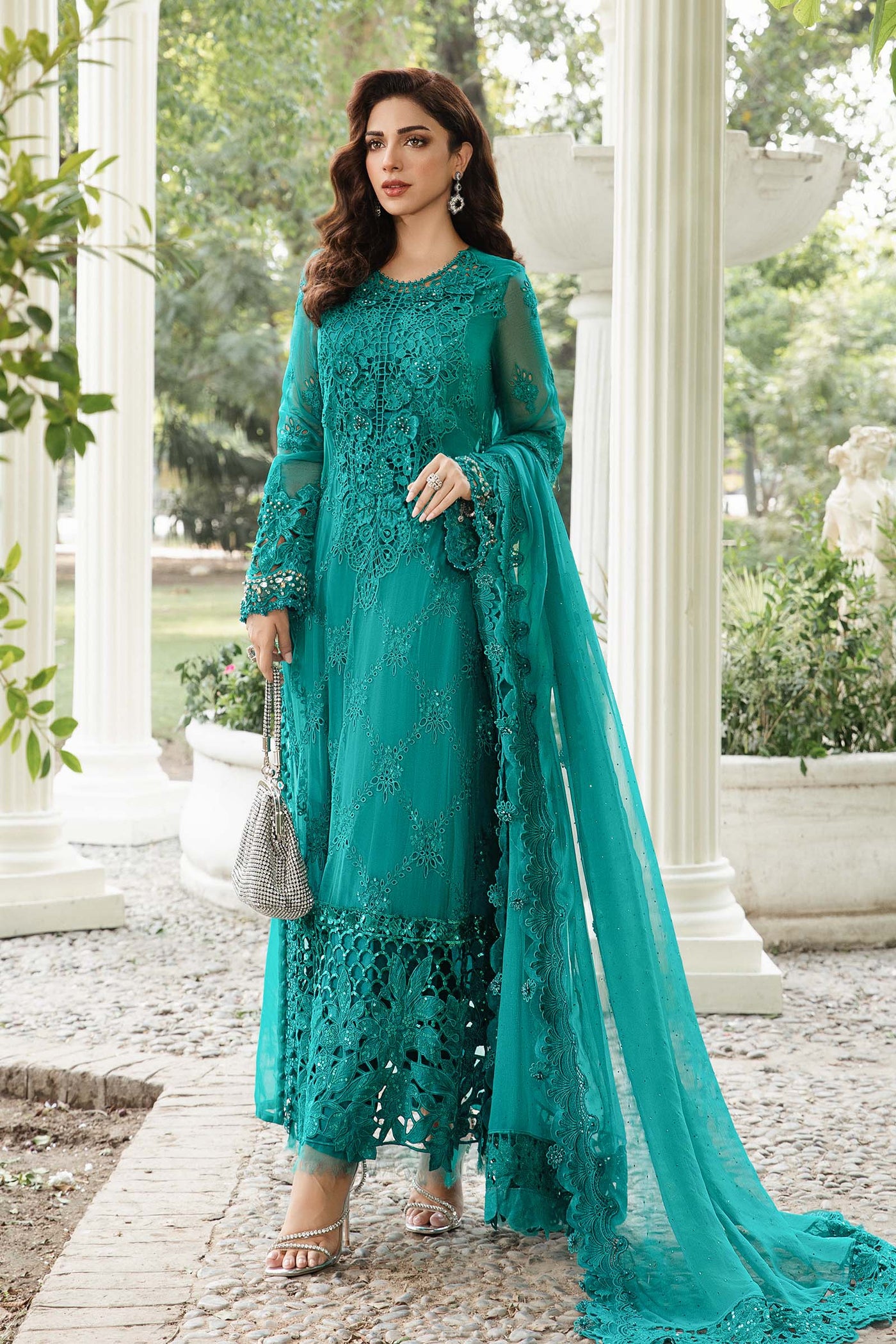 Unstitched Embroidered Chiffon Suit | MPC-24-105